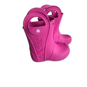 Crocs Handle It Rain Boots Pink Girls Size 10C